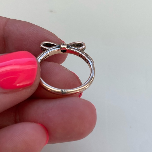 Pandora 14K Gold Plated Bow Ring Size 6 (52) - Picture 4 of 6